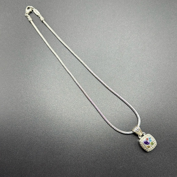 Balissima by Effy Multistone Square Pendant - Picture 8 of 12